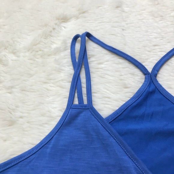 ✨ Ro & De Cobalt Blue V-Neck Straps Tank Top - Picture 3 of 6